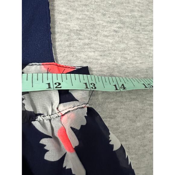 Rue 21 Bib Jumper Dress Large Blue White Daisies Y2K - Picture 8 of 9